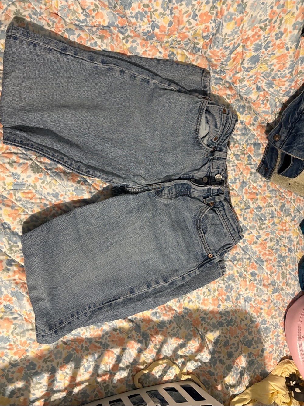 Levi's Light Blue High-Rise Straight Jeans